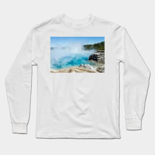 Excelsior Geyser Crater Yellowstone Wyoming Long Sleeve T-Shirt